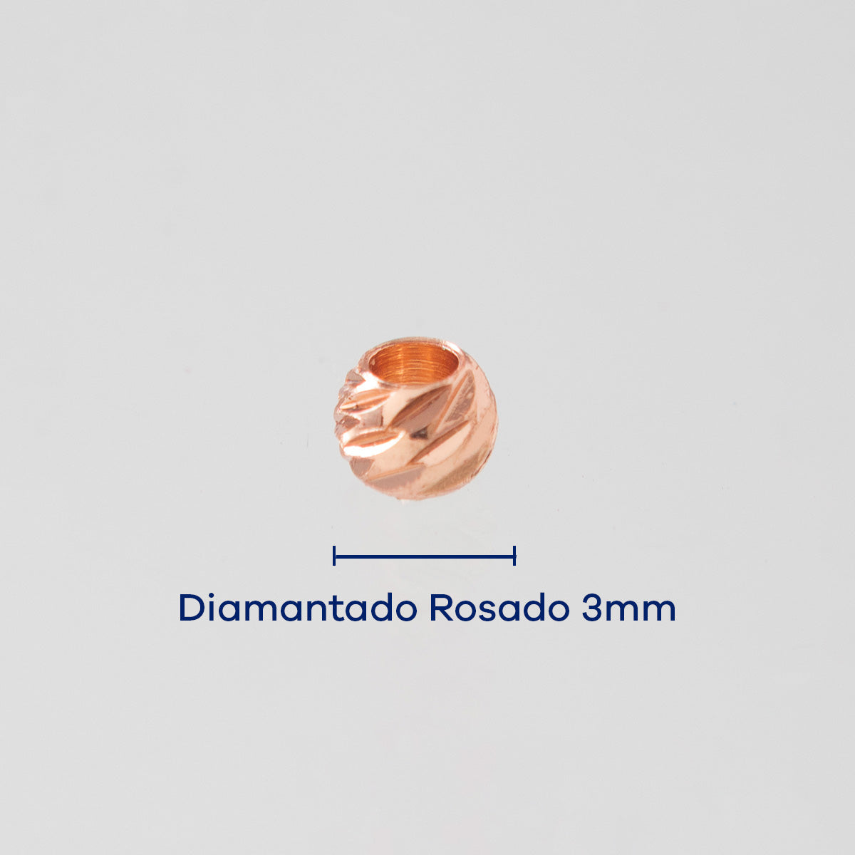 Balin Diamantado rosado 3mm