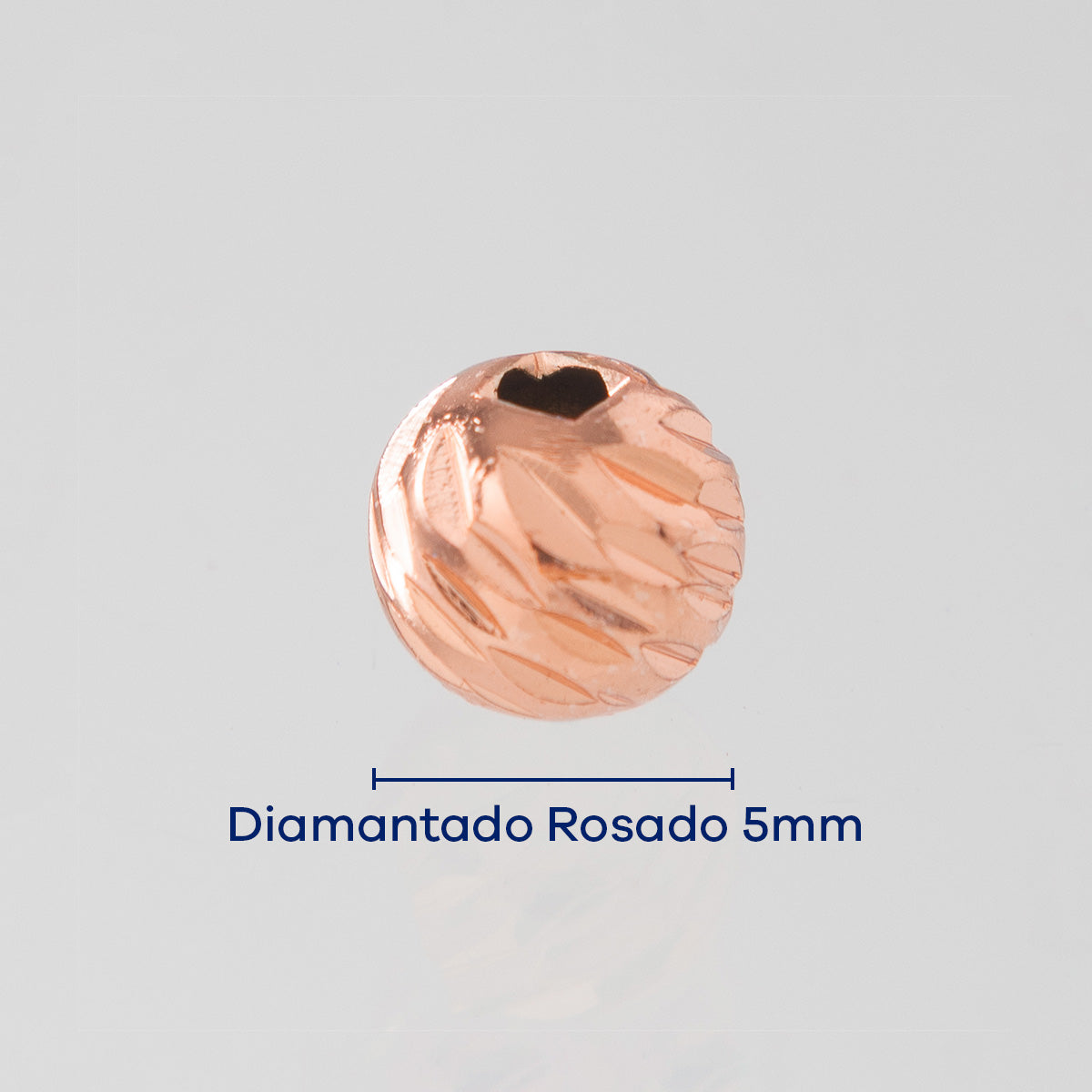 Balin Diamantado rosado 5mm