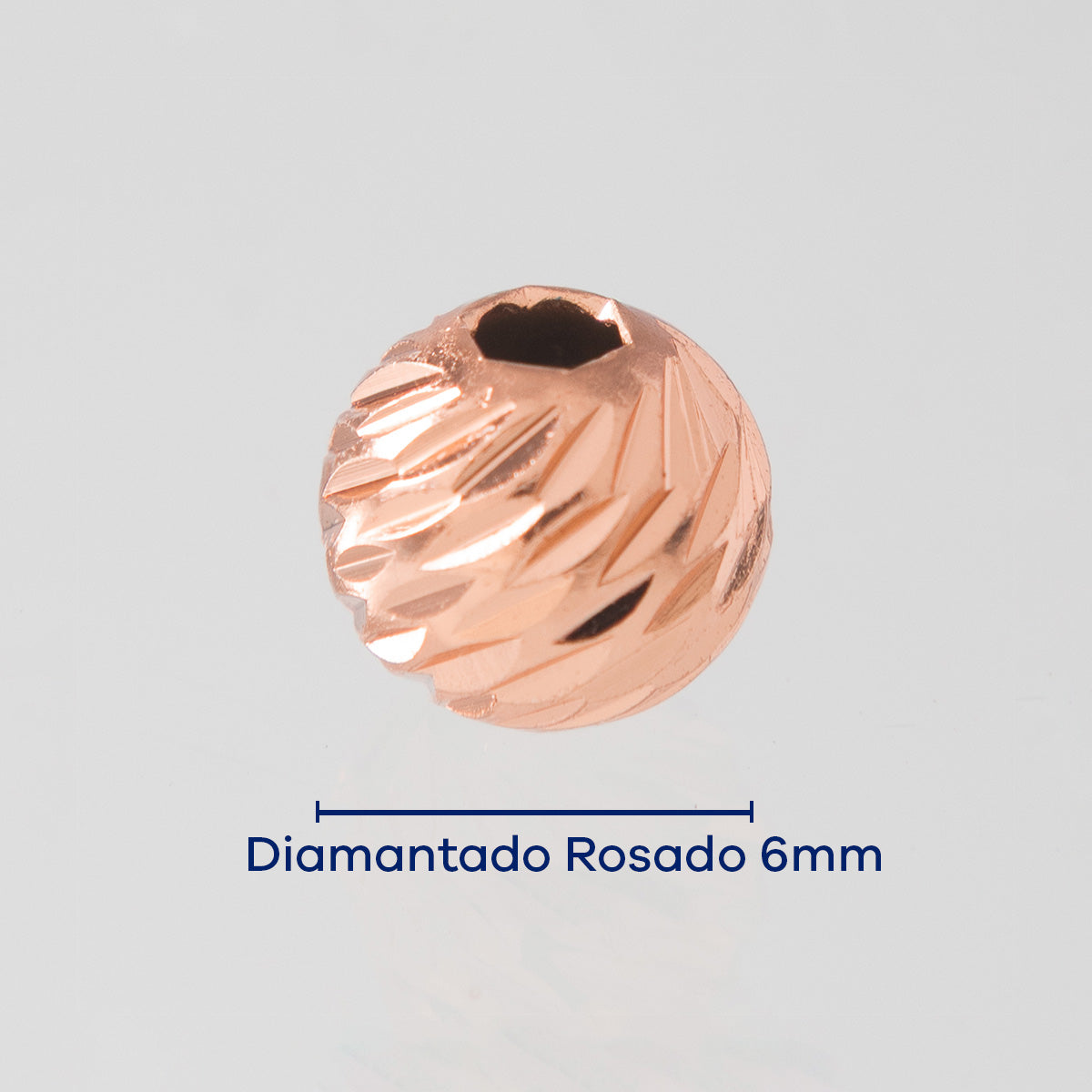 Balin Diamantado rosado 6mm