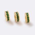 Rondel Circonias 5mm Verde (paquete x3)
